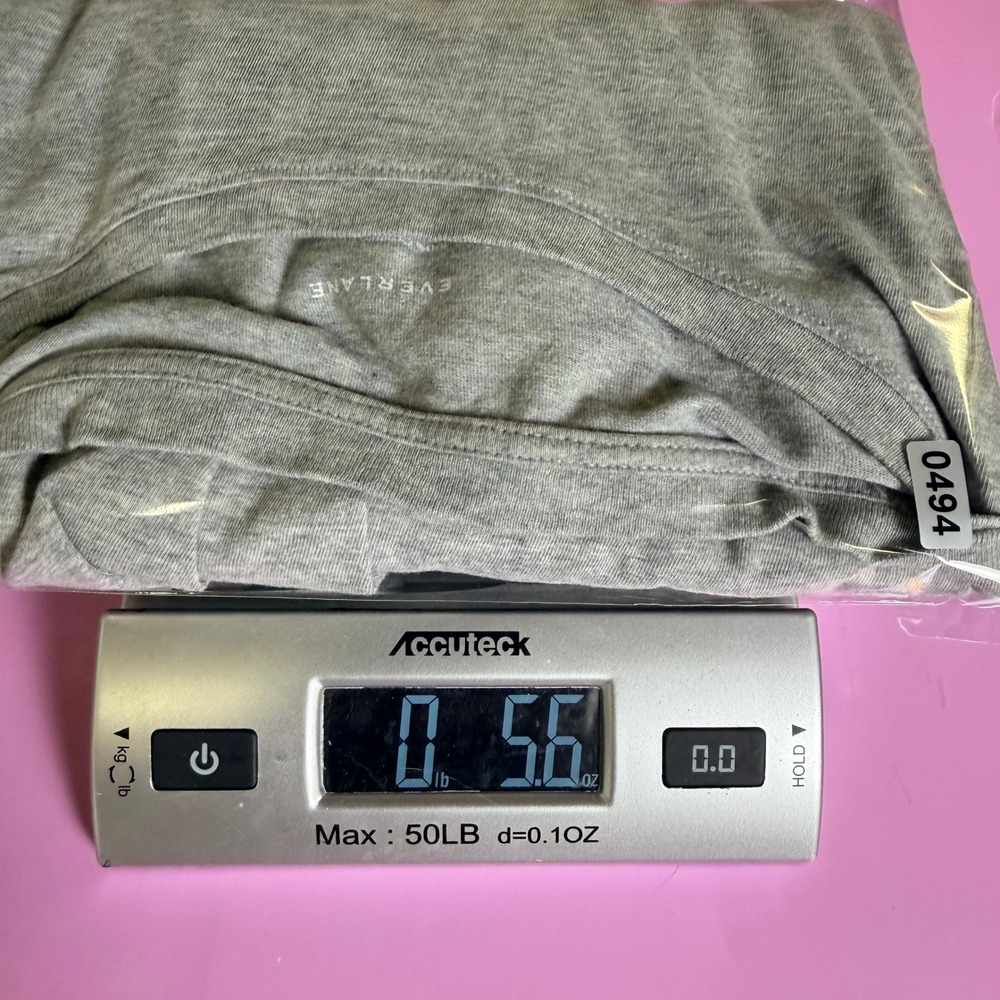 Everlane Organic Cotton Long Sleeve Pocket Tee Heather Grey Wmns M Sustainable - Picture 6 of 6